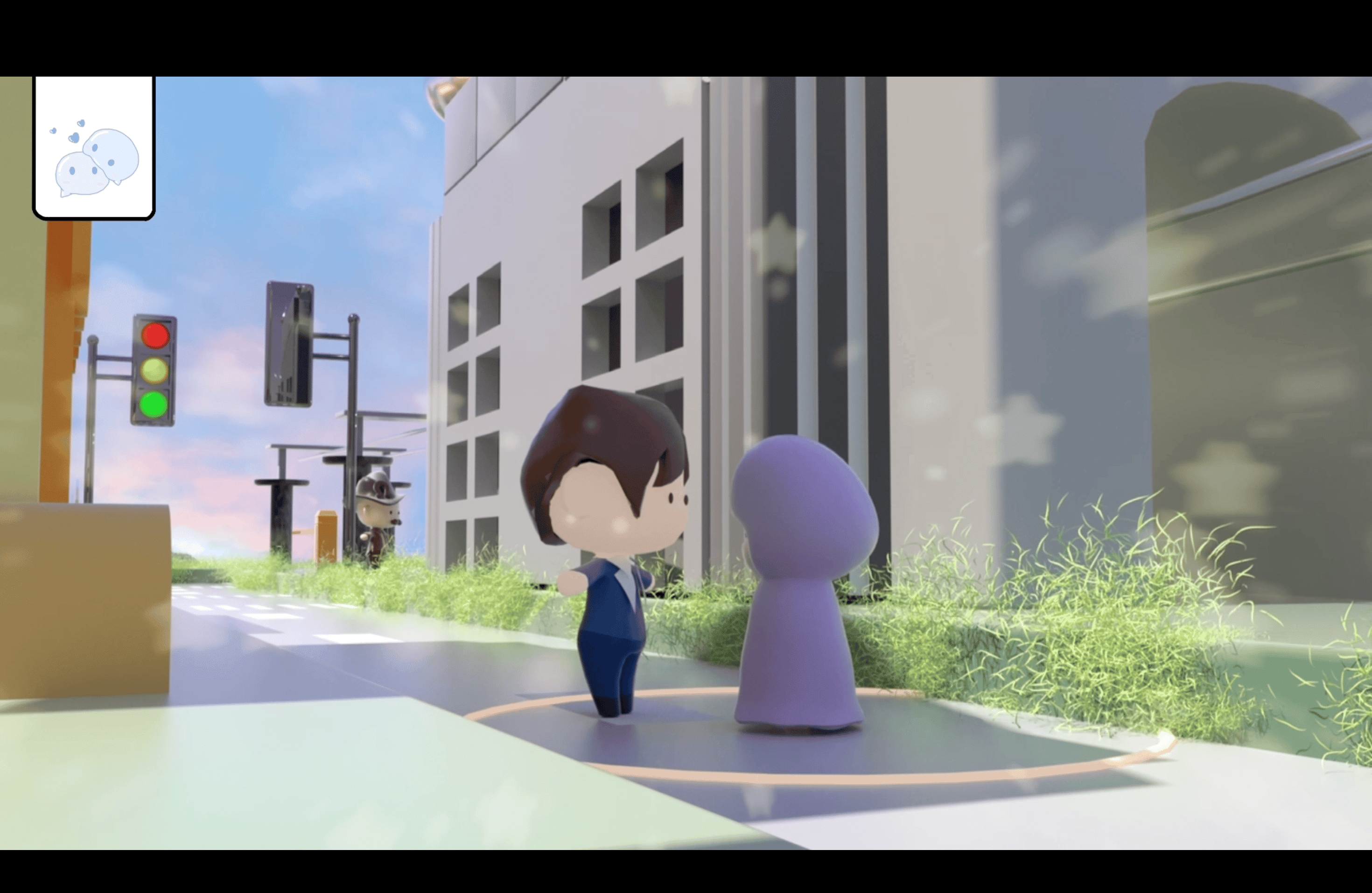 Encounter screen showing the player inside the dating countdown circle