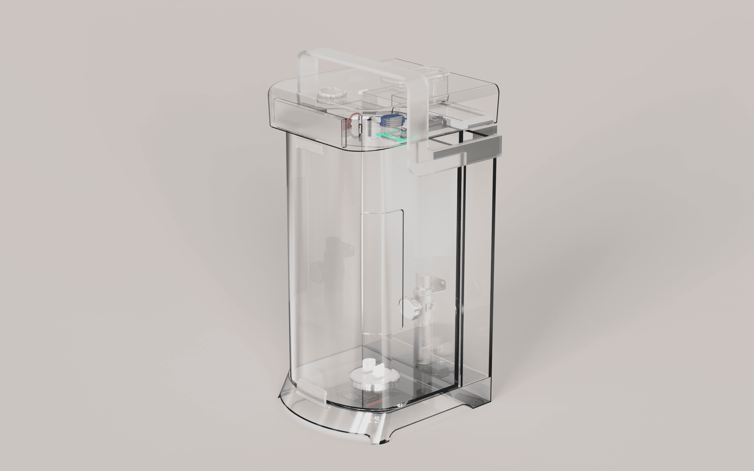 Internal view showing component placement inside PureMetric