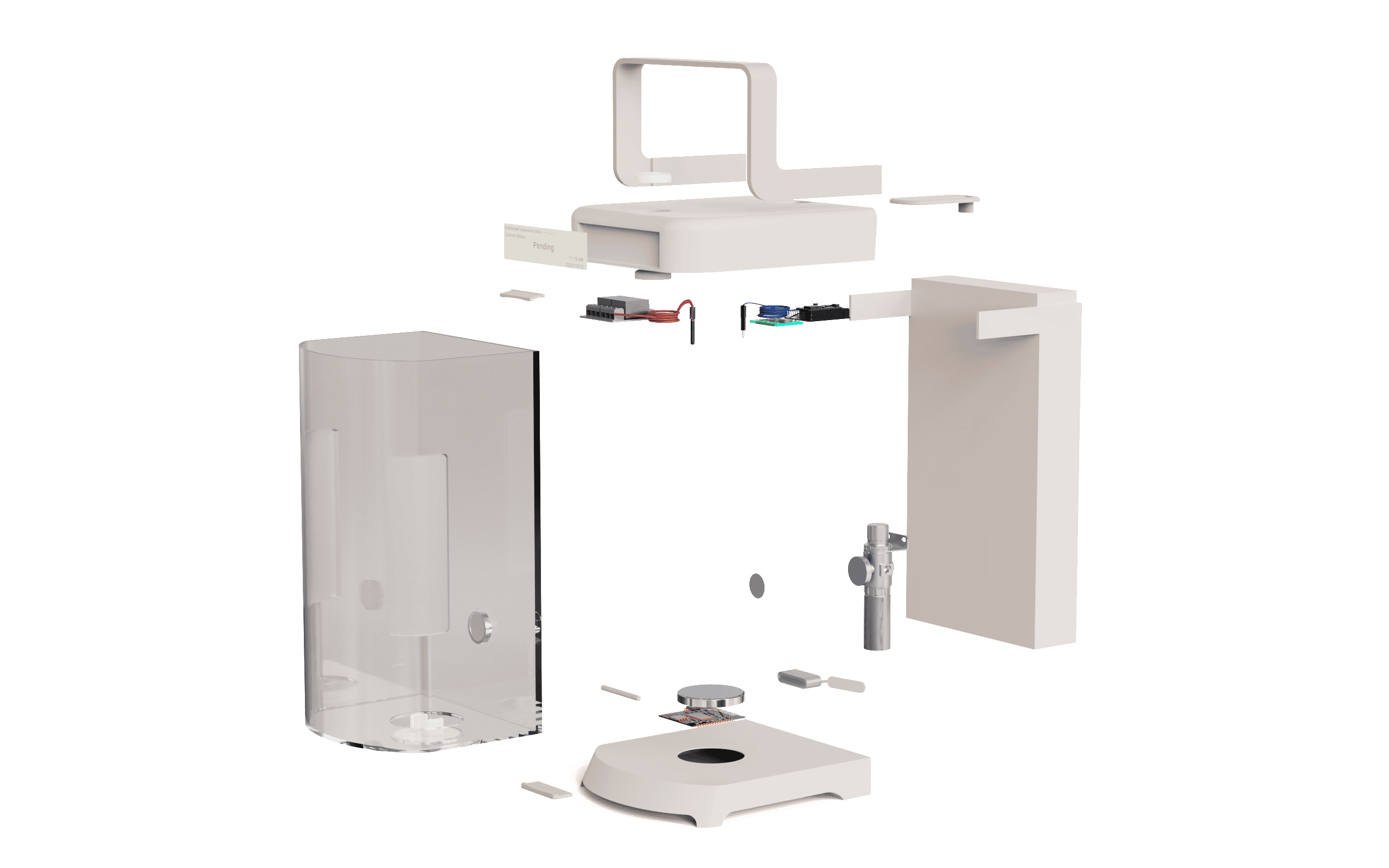 PureMetric exploded view render
