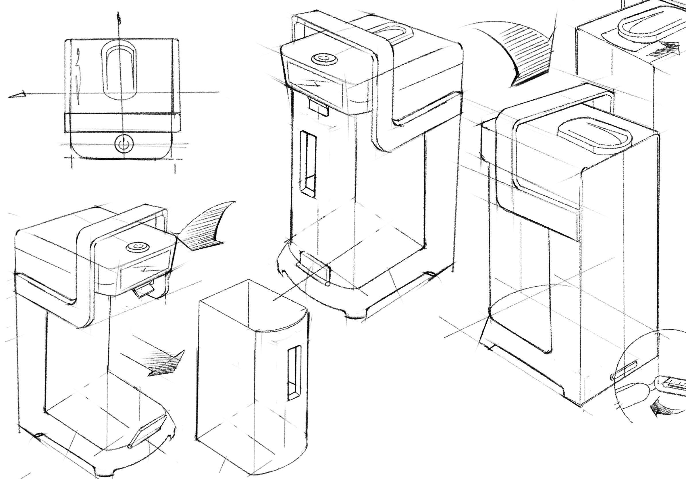 PureMetric form development sketches